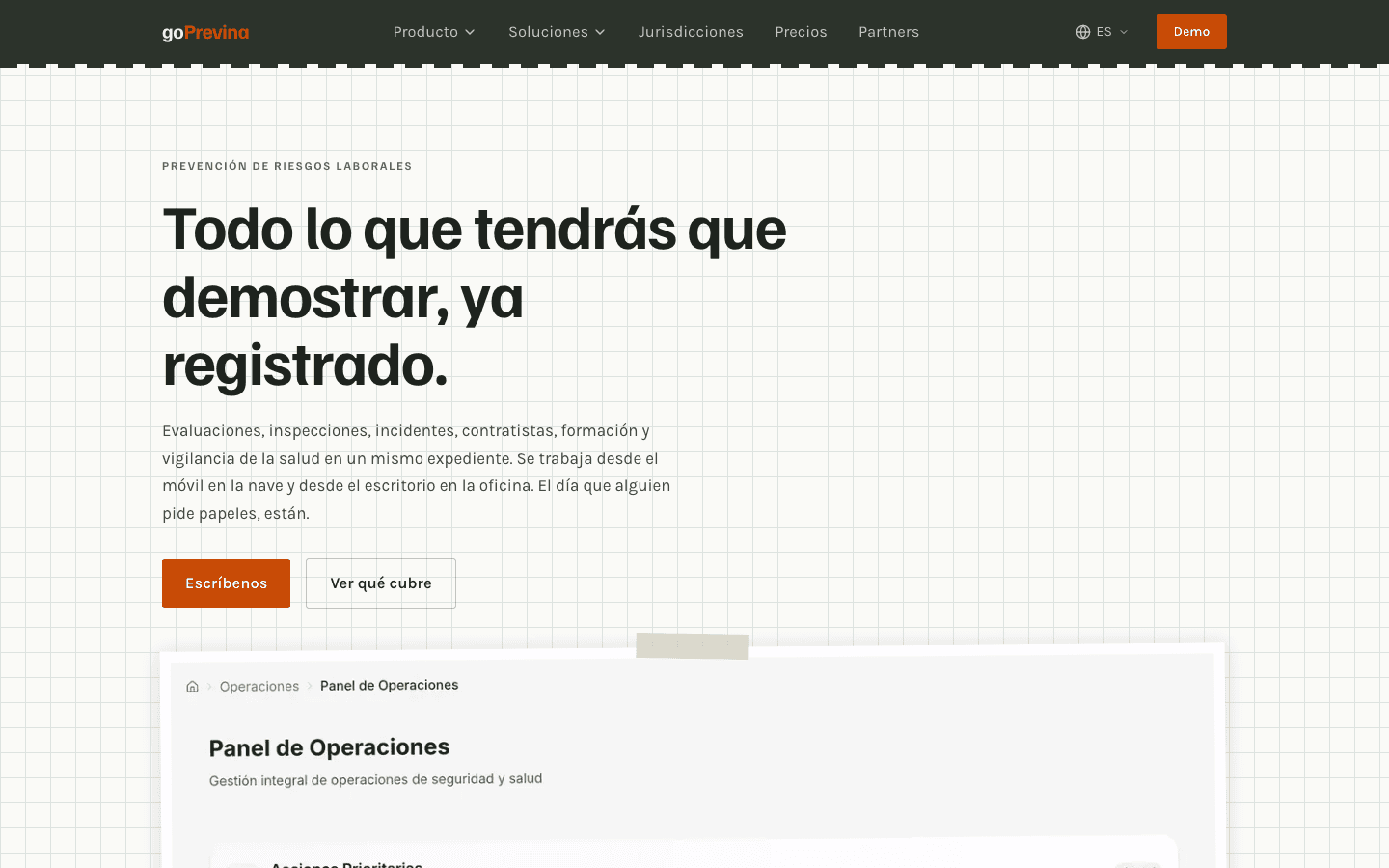 goPrevina interface
